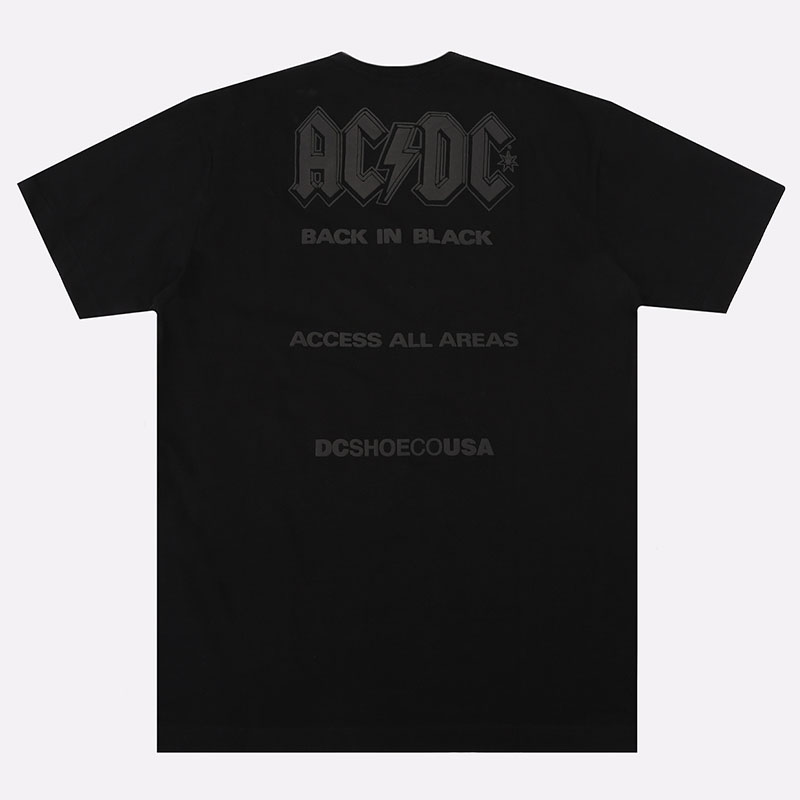 мужская черная футболка DC SHOES ACDC Tee ADYZT04976-KVJ0-KVJ0 - цена, описание, фото 4